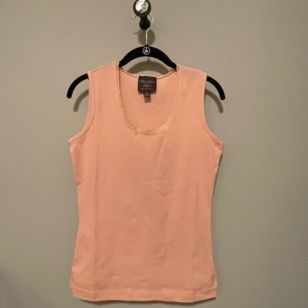 Kathleen Kirkwood Apricot Undercover Agent Sleeveless Tank Top     size XS NWOT - Picture 9 of 11